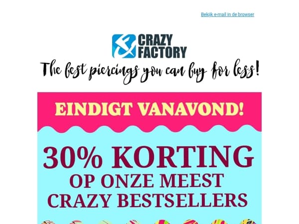 ⏰ Nog tot middernacht: 30% KORTING OP DE TOP 1.000, 