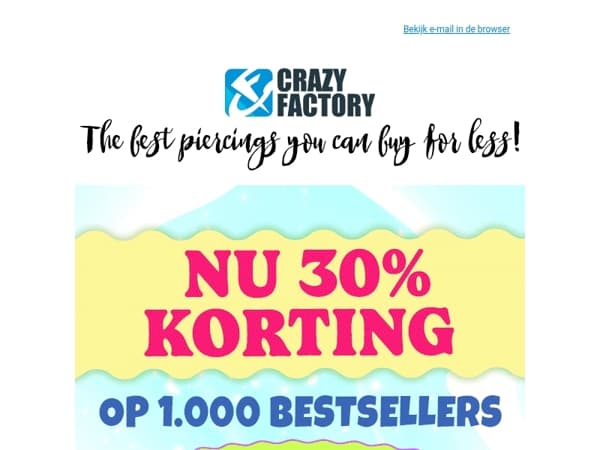 🔥 30% korting op onze 1.000 topsellers – maar alleen voor een korte periode, 