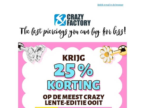 🌟 Tijd voor een crazy lente met 25% korting, 