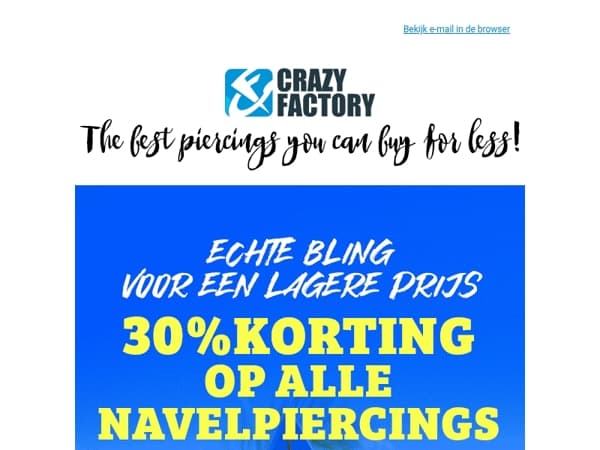 ☀️ Het is (eindelijk!) zomer en bling voor de buik is nu 30% goedkoper 