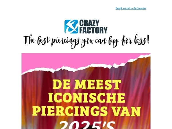 🔥 Dit zijn onze meest geliefde piercings van 2025 (tot nu toe), 