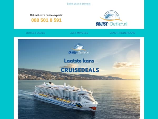 Laatste kans: boek nu deze cruisedeals nog met korting!