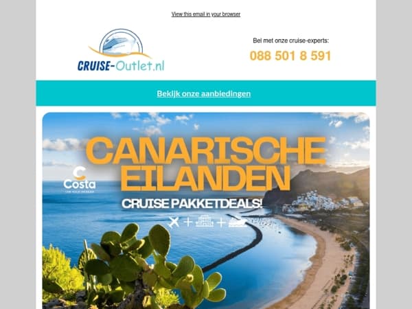 Verruil de winterdip voor de zomerzon op de Canarische Eilanden met Costa cruises🌴