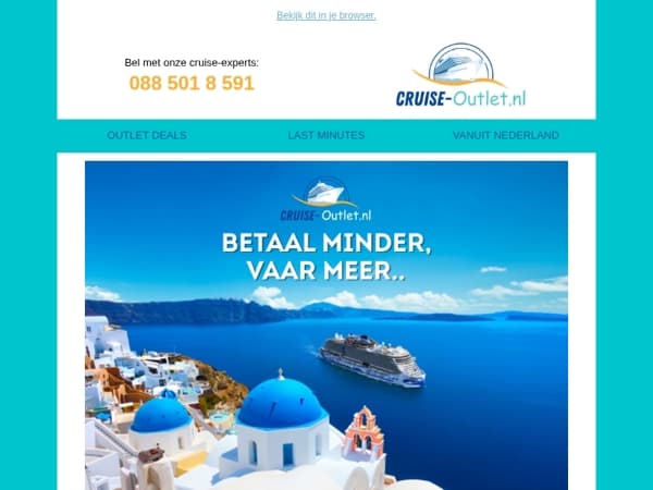 Cruisen voor minder: ontdek onze outlet aanbiedingen!