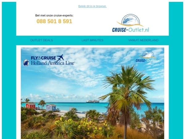 Voordelig naar de Caribbean met Holland America Line!