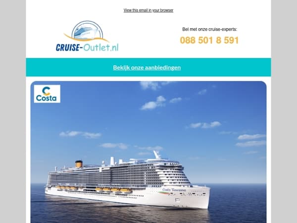 Vaar het nieuwe jaar in met Cruise-Outlet.nl!