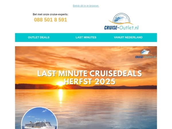 Deze last-minute cruisedeals mag je niet missen!