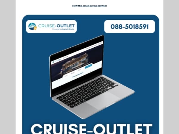 Cruise-Outlet is vernieuwd! 🛳️