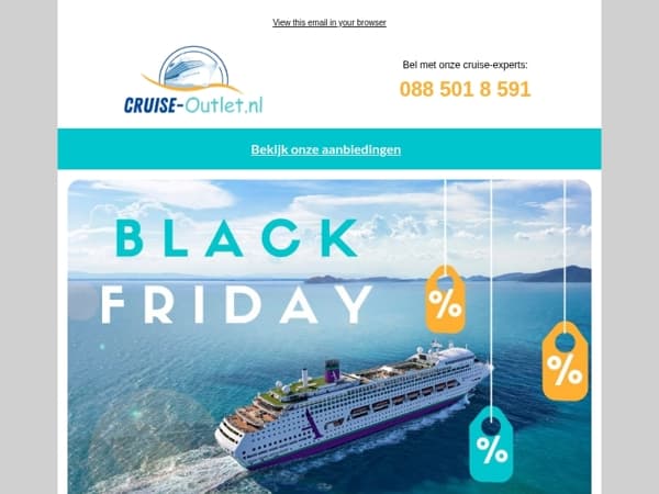 Black Friday cruisedeals van Ambassador Cruiseline!