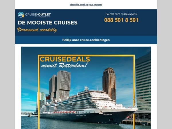 Ontdek het gemak van cruisen vanuit Rotterdam!