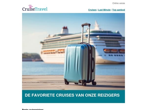 De populairste cruises van dit moment