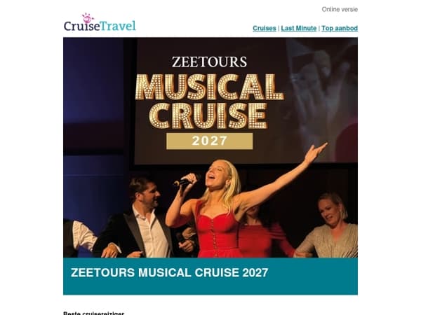Dít maakt de Zeetours Musical Cruise zo bijzonder