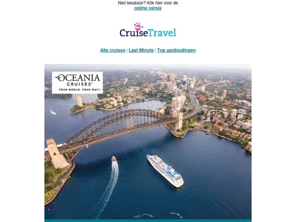 Luxe ontdekken met Oceania Cruises, nu met tot 30% korting