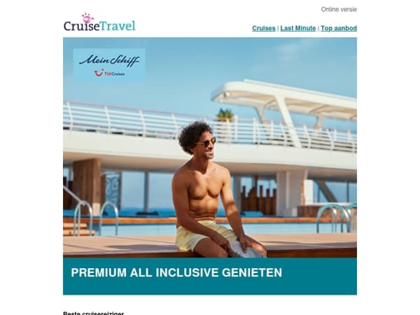 Premium All Inclusive genieten aan boord van de moderne Mein Schiff-schepen