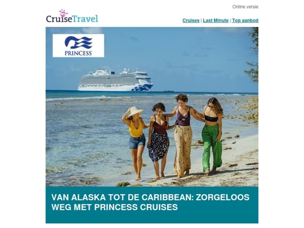 Laatste kans: profiteer van tot $600 korting bij Princess Cruises