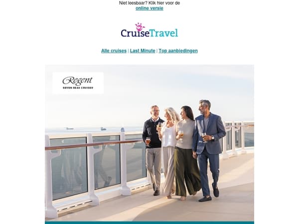 Luxe Regent afvaarten met tot 30% korting, boordtegoed & een suite upgrade