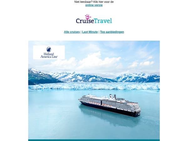 Profiteer nu van extra boordtegoed bij Holland America Line