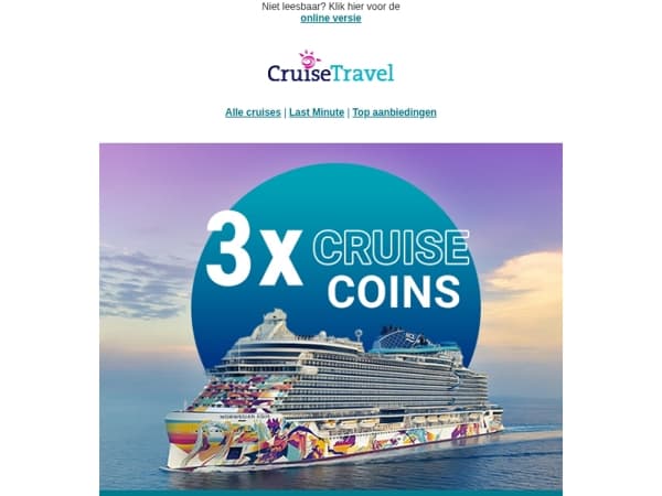 ⚓ Triple Cruise Coins bij NCL – profiteer nu!