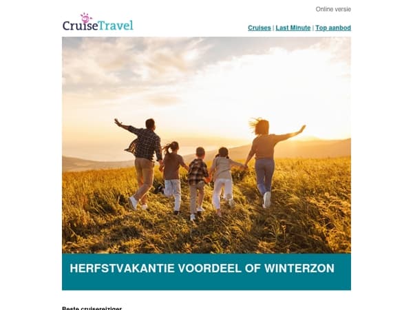 Herfstvakantie voordeel & winterzon aanbiedingen