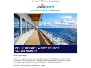 Bekijk de populairste cruises van dit moment