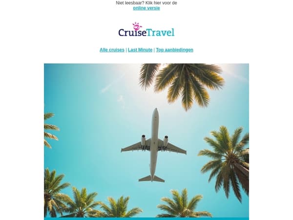 Nieuw: boek uw cruise-vluchten nu nóg langer van tevoren