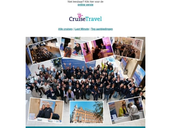 Uitnodiging Cruise Event zusterbedrijf Zeetours