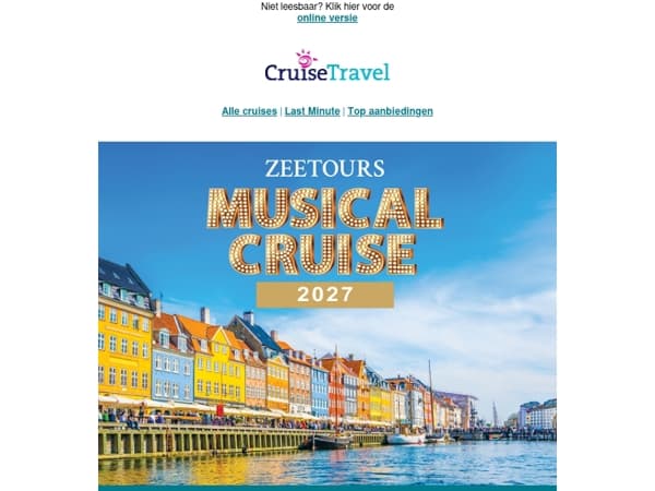 Nú al te boeken: de Musical Cruise 2027 – een onvergetelijke ervaring!