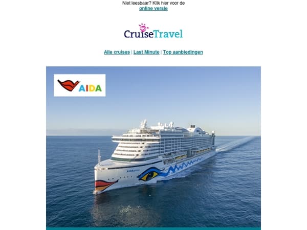 Zomer 2026 vroegboekkorting, ontdek AIDA Cruises!
