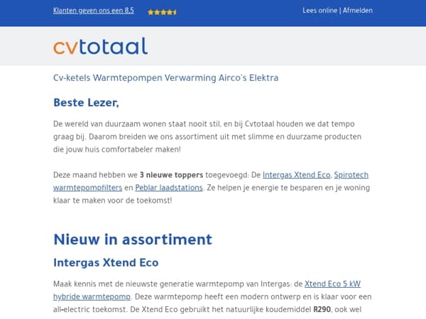Nieuw: Intergas Xtend Eco monoblock