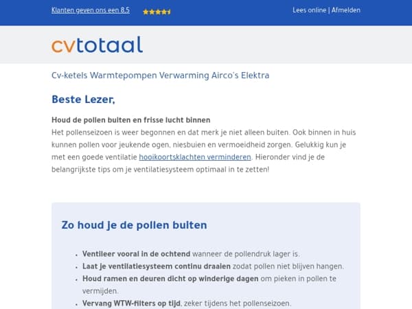 Hooikoorts? Deze tips maken je woning comfortabeler