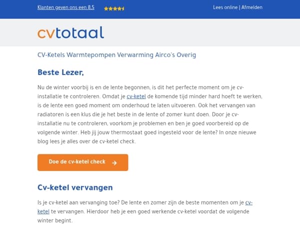Tijd voor de cv-ketel check!