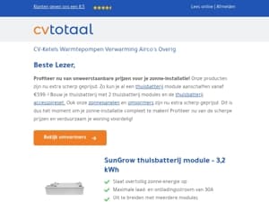 Scherp geprijsd: zonnepanelen, omvormers en batterijen!