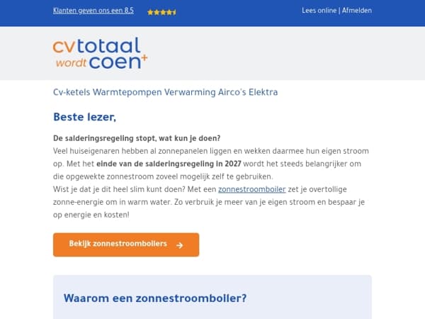 Stop met terugleveren, begin met besparen