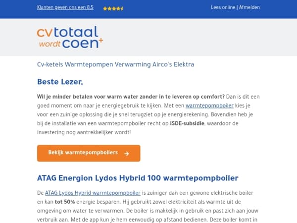 Bespaar tot 70% met een warmtepompboiler
