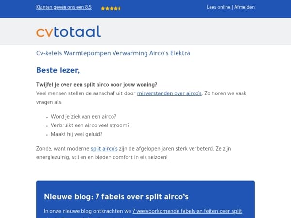 Deze 7 fabels moet je weten over airco's