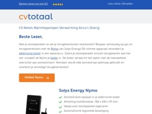 Voorkom terugleverkosten met de Nymo!
