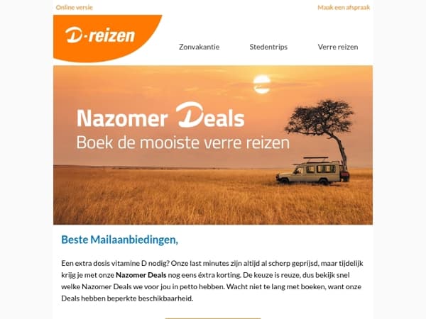 Nazomer Deals - Extra korting bovenop onze Beste Prijsgarantie!