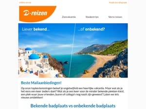 Naar een populaire… of onontdekte plek?