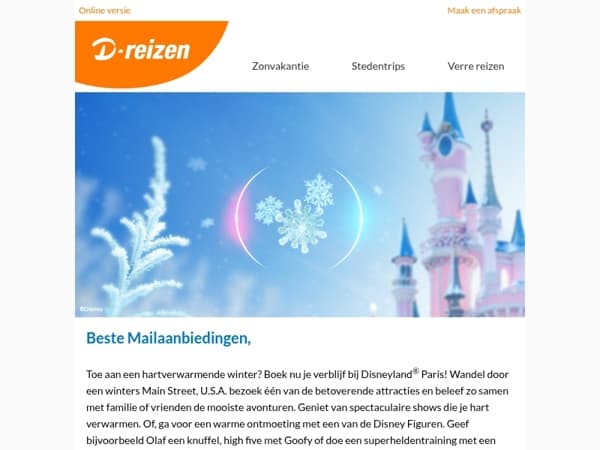 Beleef de magische winterdagen in Disneyland® Paris