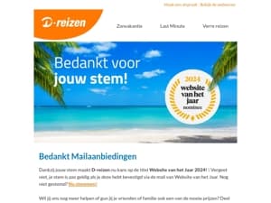 Bedankt voor je stem! 🧡