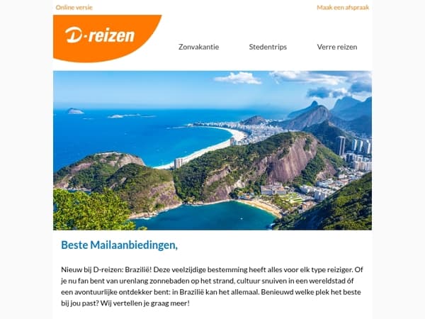 Nieuw bij D-reizen: Brazilië
