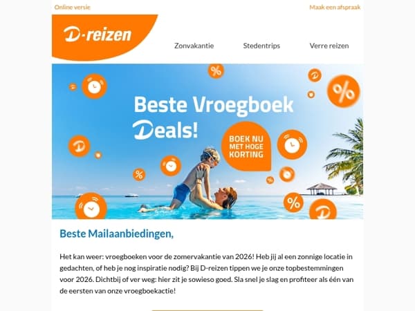 Vroegboeken voor 2026: het kan nú!