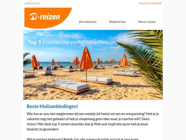 Zomer 2025: de populairste bestemmingen