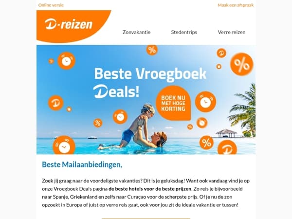 Vroegboek Deals: van deze scherpe prijzen ga je stralen ☀️