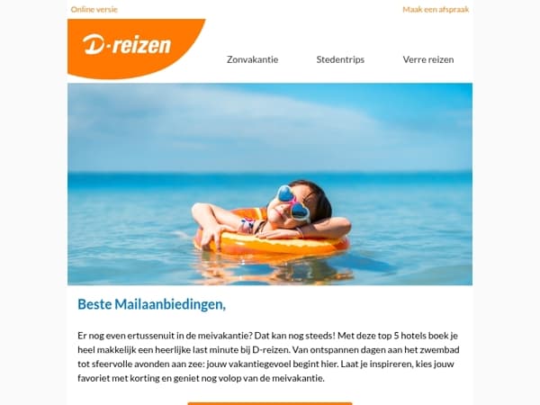 Mailaanbiedingen, scoor nog snel jouw last minute meivakantie!