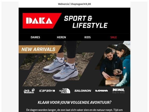 Het voorjaar roept: 20% korting op berg- en wandelschoenen.