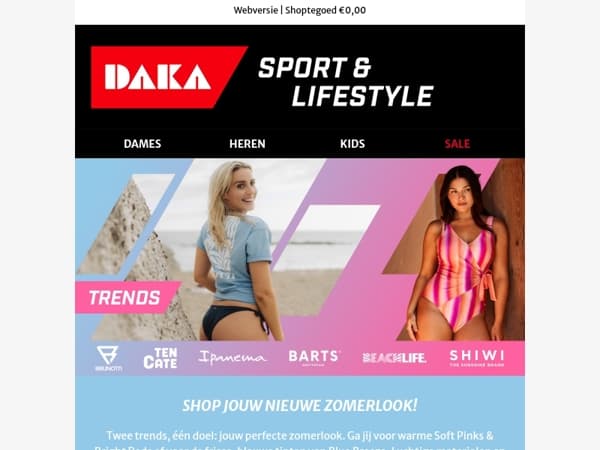 Trendkleuren in de bad- en beachcollectie 🩷💙