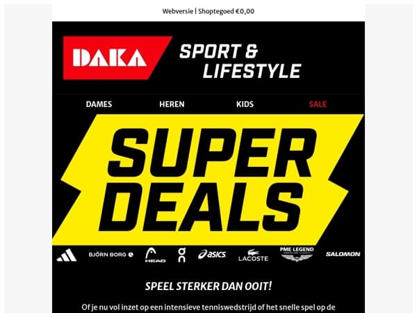 Superdeals | Upgrade je tennis en padelgear