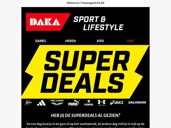 Superdeals, kortingen tot 60% | Bekijk onze toppers 💛
