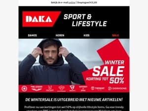 Nieuwe lifestyle artikelen in de Wintersale! | Kortingen tot 50%